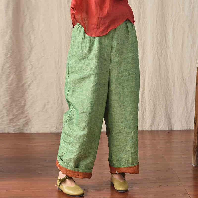Johnature Spring Linen Retro Solid Color Wide Leg Pants Pocket Elastic Waist Leisure Women Full Length Pants 210521, Purple
Johnature Spring Linen Retro Solid Color Wide Leg Pants Pocket Elastic Waist Leisure Women Full Length Pants 210521, Purple