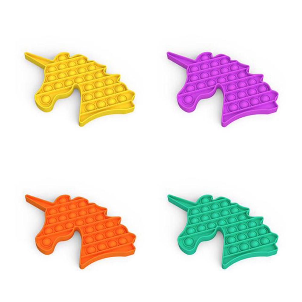 Rainbow Fidget Toys Sensory Push Bubble Toy Autism Special Needs Anxiety Stress Reliever for Students Office Workers