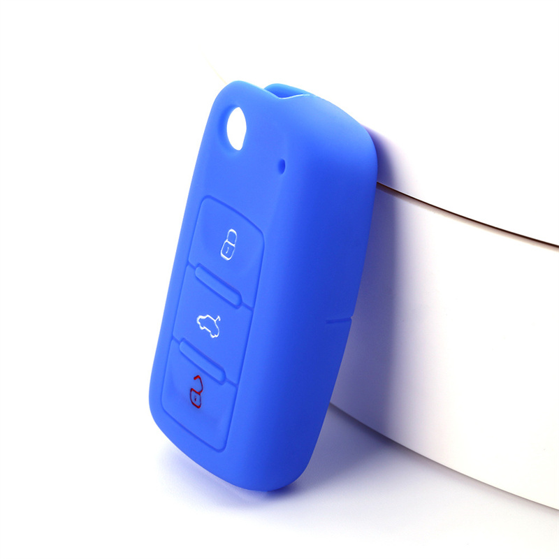 Silicone Remote Car Key Case Cover For VW POLO Tiguan Passat B5 B6 Golf EOS Scirocco Jetta MK6 Octavia Soft Auto Keys Protective Covers Shell