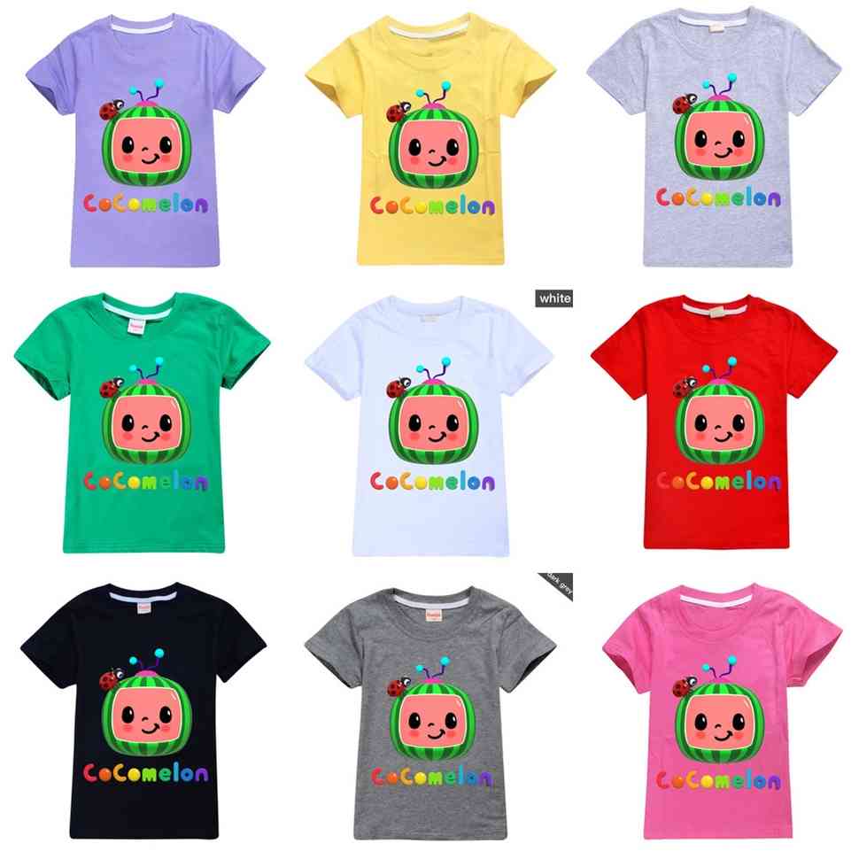 CoComelon Baby Boys T-shirt Cartoon Cute Letters Printed Summer Kids Short Sleeve Candy Colors Children Top Tees Casual Clothing G49WGRN, Blue
CoComelon Baby Boys T-shirt Cartoon Cute Letters Printed Summer Kids Short Sleeve Candy Colors Children Top Tees Casual Clothing G49WGRN, Blue