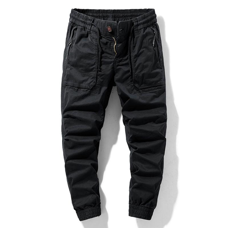 Men's Pants Trousers Cargo Men Summer Pure Cotton Lightweight Thin Casual Work Wear 2021