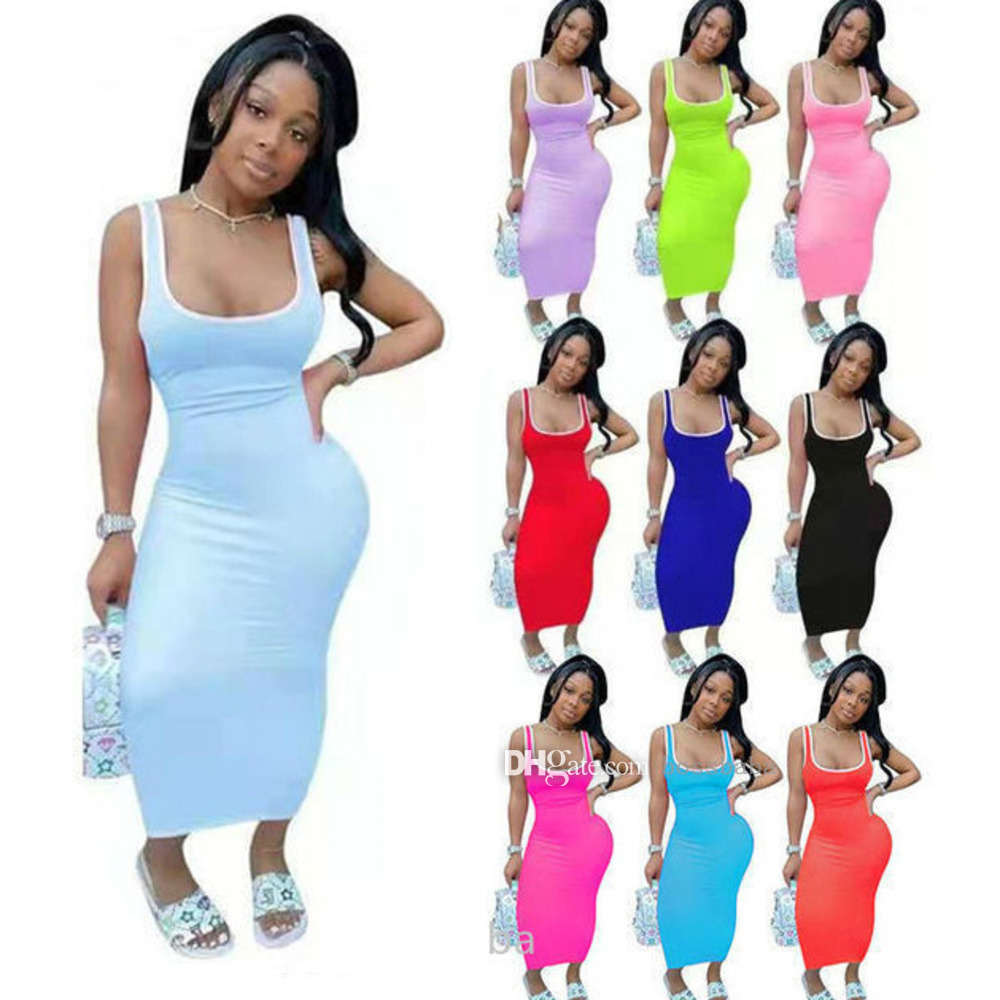 Summer Casual Dresses One Piece Scoop Neck Womens Solid Color Stitching Vest Long Maxi Dress Nightclub Wear Bodysuit Cause Skirt, Black
Summer Casual Dresses One Piece Scoop Neck Womens Solid Color Stitching Vest Long Maxi Dress Nightclub Wear Bodysuit Cause Skirt, Black