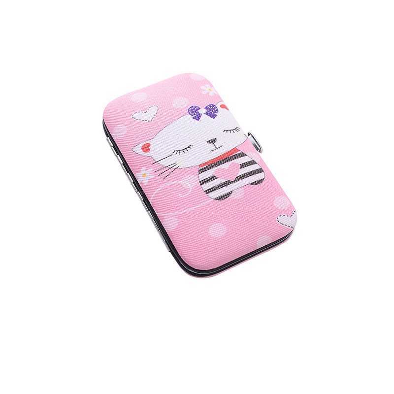 Cartoon Nail Manicure Set 7pcs/set Manicure Pedicure Clipper Kit Nail Art Care Cat Lion Make Up Beauty Accessories