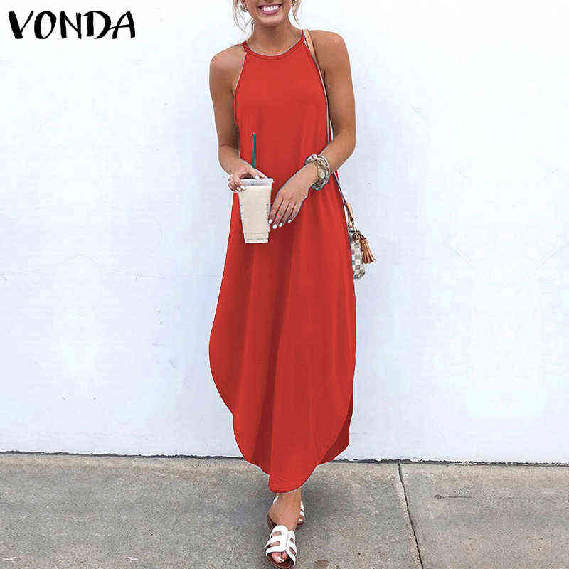 VONDA Plus Size Dress Women Sexy Sleeveless Backless Party Strap Long Maxi Dresses Office Ladies 2021 Casual Summer Vestidos Y0603, Navy
VONDA Plus Size Dress Women Sexy Sleeveless Backless Party Strap Long Maxi Dresses Office Ladies 2021 Casual Summer Vestidos Y0603, Navy