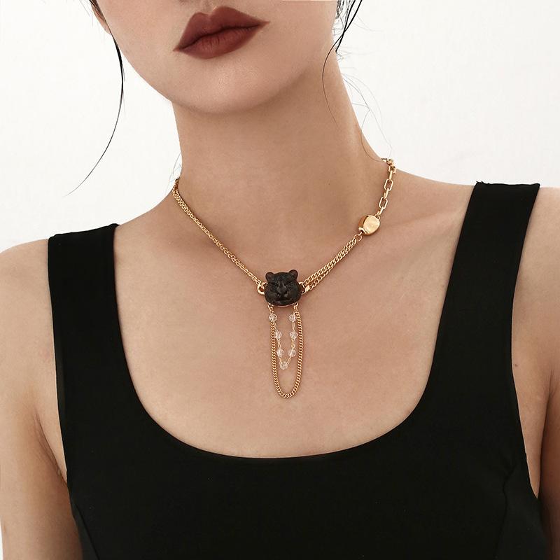 Chokers Vintage Necklace Fashion Double Layer Design Leopard Pendant Choker For Women Hip Hop Chain Jewelry
Chokers Vintage Necklace Fashion Double Layer Design Leopard Pendant Choker For Women Hip Hop Chain Jewelry