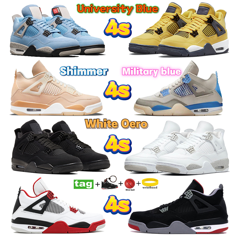 New 4 4s white oreo x military University blue Basketball shoes shimmer Black cat Bred fire red tour yellow pure money metallic purple Paris men women sneakers, Bubble wrap packaging
New 4 4s white oreo x military University blue Basketball shoes shimmer Black cat Bred fire red tour yellow pure money metallic purple Paris men women sneakers, Bubble wrap packaging