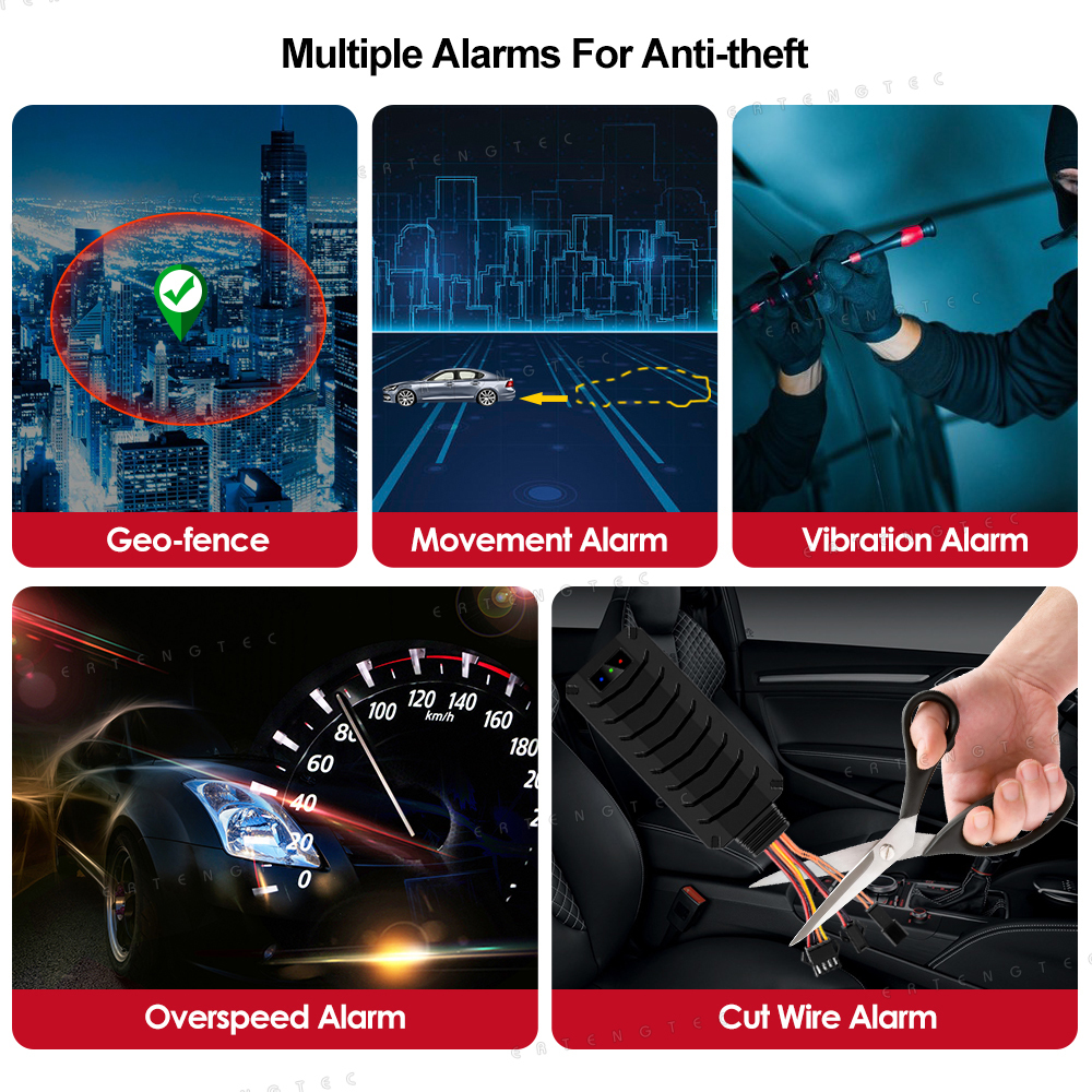Car tracker 4g&3g&2g cut fuel gps locator car 9-90v acc vibrate excessive speed alarm geofence free app