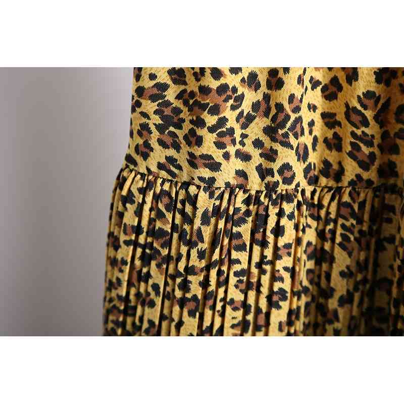 Fashion skirts womens clothing high waist white dot black chiffon ruffles leopard summer Pleated 3505 50 210510