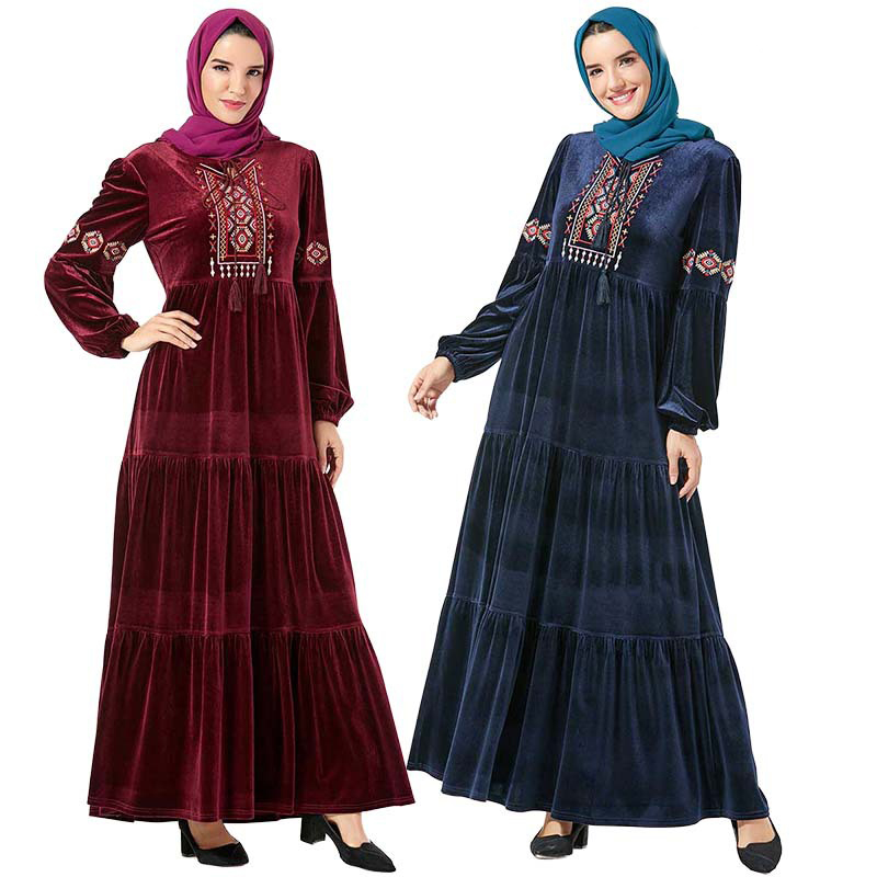 Plus Size Velvet Abaya Dubai Hijab Muslim Dress Women Islamic Clothes Turkey Robe Musulmane Abayas Grote Maten Dames Kleding
Plus Size Velvet Abaya Dubai Hijab Muslim Dress Women Islamic Clothes Turkey Robe Musulmane Abayas Grote Maten Dames Kleding