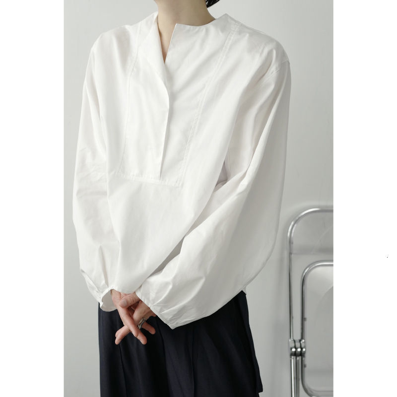 IEFB /men's wear Niche white shirt for male Spring short style bubble sleeve oversized pullover cool shirts male 9Y3373 210524