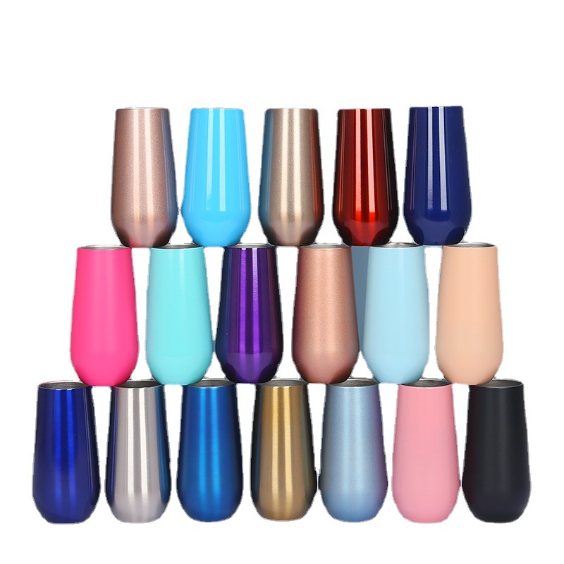 6oz Wine Tumbler Mug Champagne Beer With Lid Wines Glass Stemless Stainless Steel Thermos Insulated Mugs Christmas Cup Party Gift FY5058, Multi-color
6oz Wine Tumbler Mug Champagne Beer With Lid Wines Glass Stemless Stainless Steel Thermos Insulated Mugs Christmas Cup Party Gift FY5058, Multi-color
