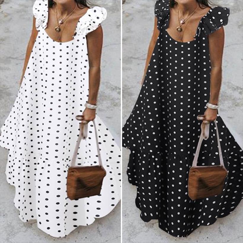 stylish ruffle maxi summer sundress women dresses zanzea sleeveless vesidos polka dot printed casual robe s, Black;gray
stylish ruffle maxi summer sundress women dresses zanzea sleeveless vesidos polka dot printed casual robe s, Black;gray