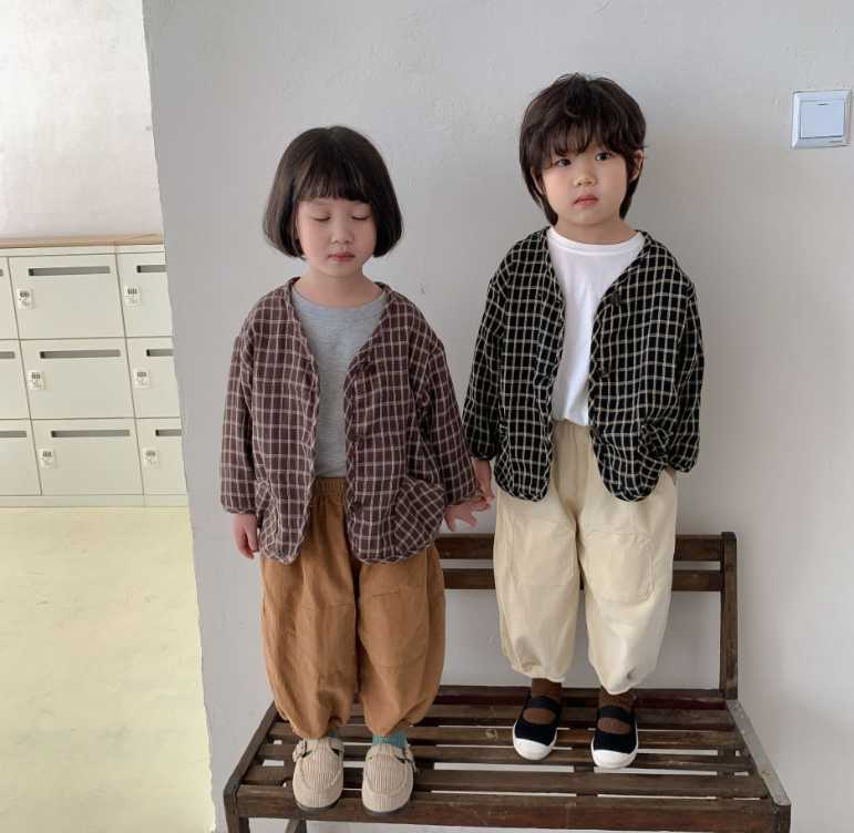 Jackets 2022 Arrival Girls Boys Plaid Coat Spring Cotton LinenFull Sleeve Fashion Kids Coats 1-7 Years RE95, Blue;gray
Jackets 2022 Arrival Girls Boys Plaid Coat Spring Cotton LinenFull Sleeve Fashion Kids Coats 1-7 Years RE95, Blue;gray