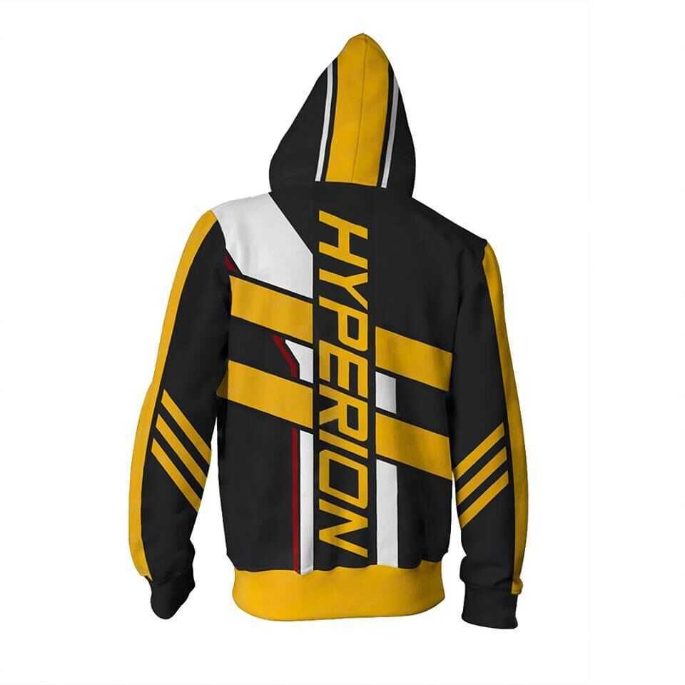 BIANYILONG 2018 new Men Hooded Hyperion 3D Printed Hoodies Casual Tracksuit Casual zipper hoodie hooded hip hop tops T200608