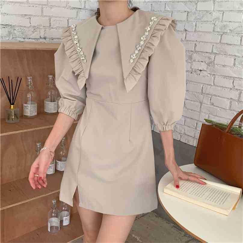 Summer Dress Retro Loose Casual Peter Pan Collar Women Sweet Party Solid Mini Vintage Chic Elegant Vestidos 210525, Black
Summer Dress Retro Loose Casual Peter Pan Collar Women Sweet Party Solid Mini Vintage Chic Elegant Vestidos 210525, Black