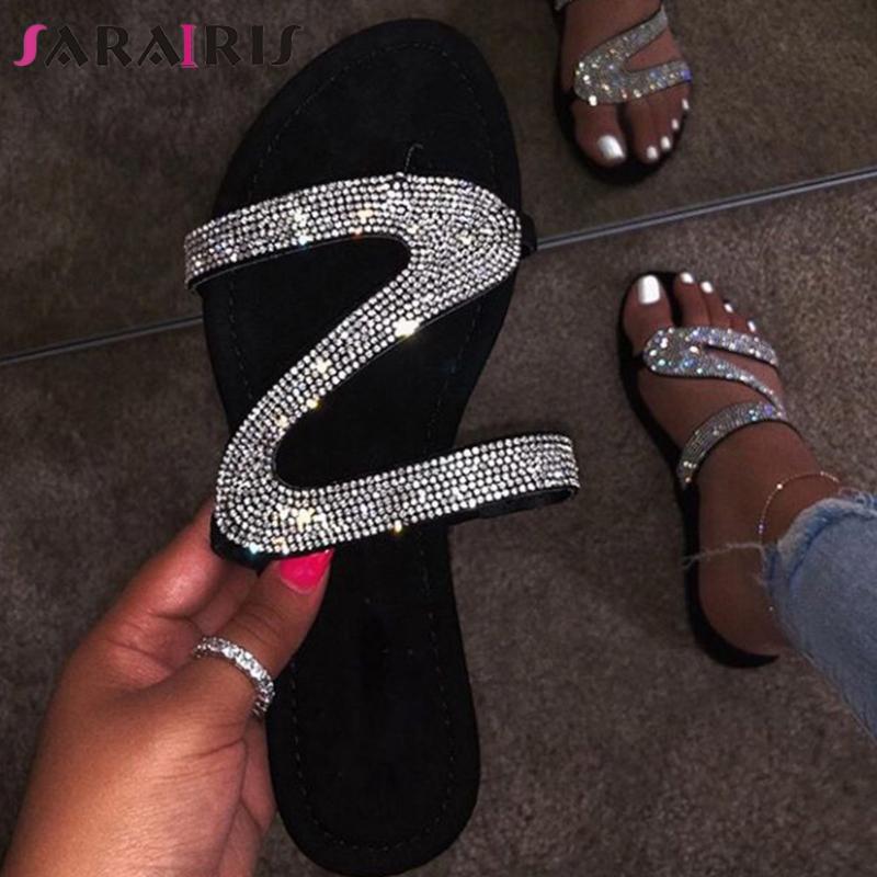 Slippers SARAIRIS Summer Casual Rhinestone Ins Brand Design Flat Women Cool Bling Crystal Shoes Woman, Black
Slippers SARAIRIS Summer Casual Rhinestone Ins Brand Design Flat Women Cool Bling Crystal Shoes Woman, Black