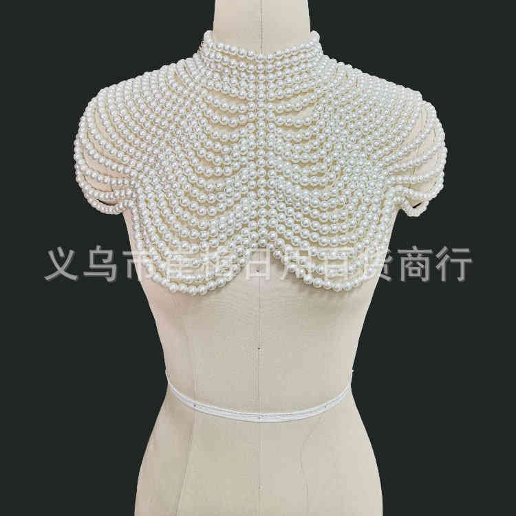 Exaggerated Multi-layer Design Pearl Necklace Wedding Popular Matching Accessories