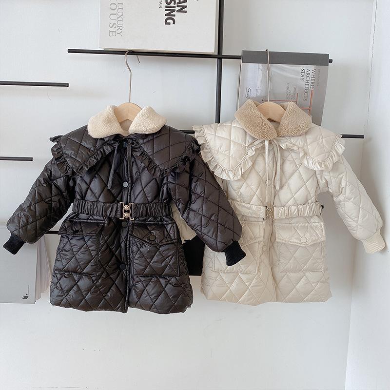 Down Coat Winter Girls Warm Jacket Baby Children Outwear Kids Clothes Waistbelt Geometric Layered Collar Cotton Padded 2 To 7 Yrs, Blue;gray
Down Coat Winter Girls Warm Jacket Baby Children Outwear Kids Clothes Waistbelt Geometric Layered Collar Cotton Padded 2 To 7 Yrs, Blue;gray