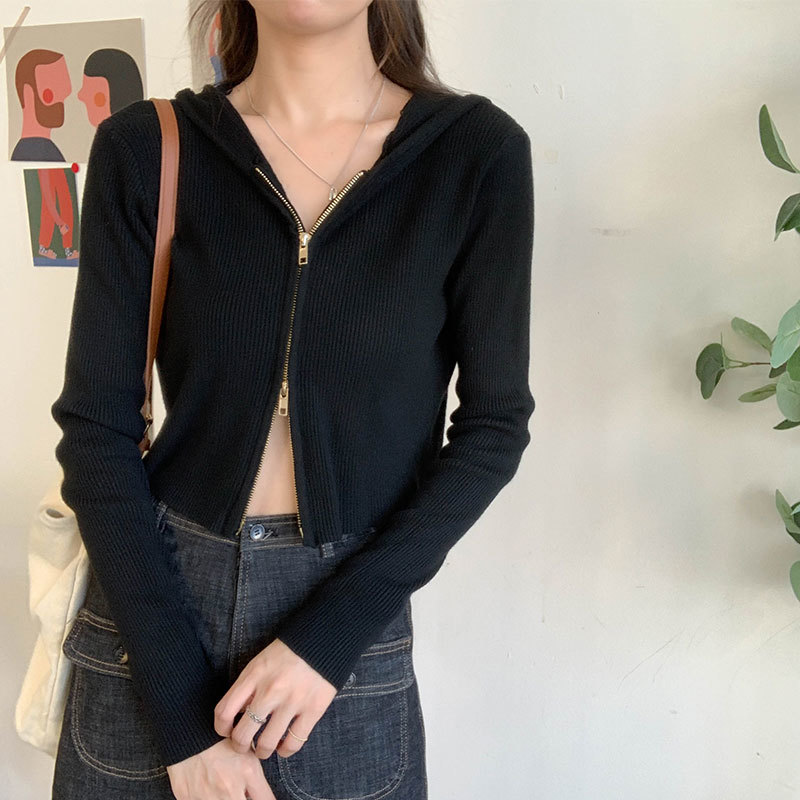 5 colors autumn winter silm knitted sweaters cardigans womens long sleeve tops womens outwear coats(X1504) 210423