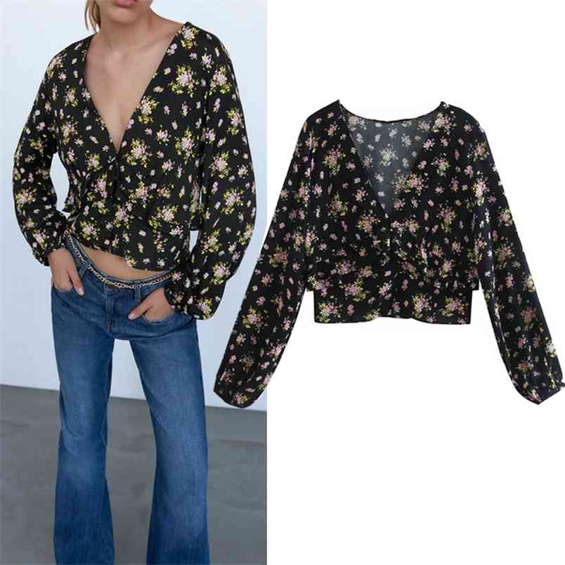 Black Floral Printed Crop Top Women Vintage V-neck Long Sleeve Waist Ruffle Blouse Woman Fashion Button Ladies Blouses 210519, Print
Black Floral Printed Crop Top Women Vintage V-neck Long Sleeve Waist Ruffle Blouse Woman Fashion Button Ladies Blouses 210519, Print