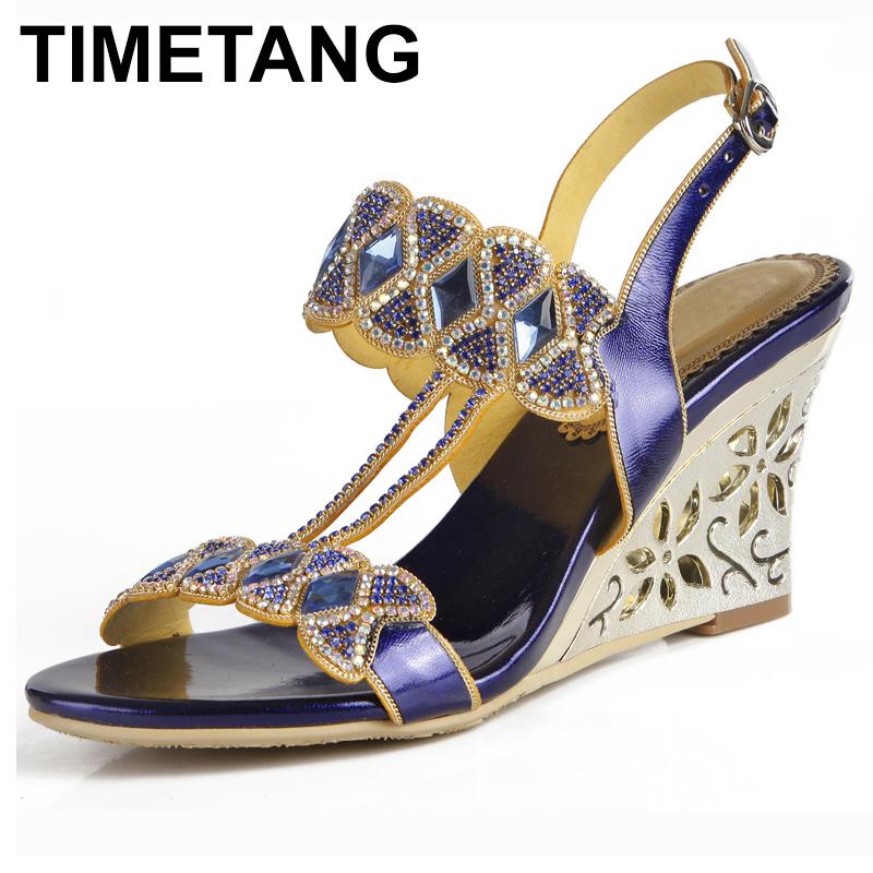 TIMETANGBlue Rhinestone Wedge Ankle Strappy Open Toe Sandals Women Pumps Handmade Wedding Dress Cinderella Prom ShoesE1095 Shoes, Black
TIMETANGBlue Rhinestone Wedge Ankle Strappy Open Toe Sandals Women Pumps Handmade Wedding Dress Cinderella Prom ShoesE1095 Shoes, Black
