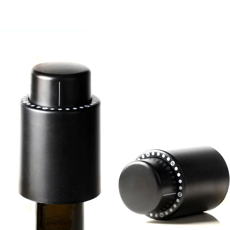 Cork ABS / food grade silicone stick tool vacuum memory black kitchen supplies wine stopper