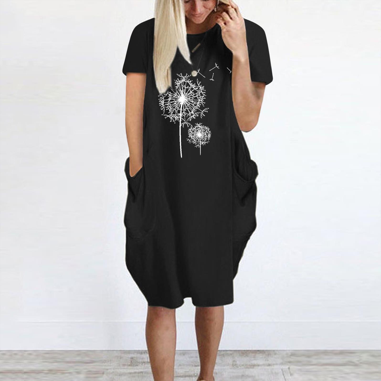 45 plus size casual heart womens dress shaped print t shirt round tie tunic pocket short sleeve knee length vestido, Black;gray
45 plus size casual heart womens dress shaped print t shirt round tie tunic pocket short sleeve knee length vestido, Black;gray