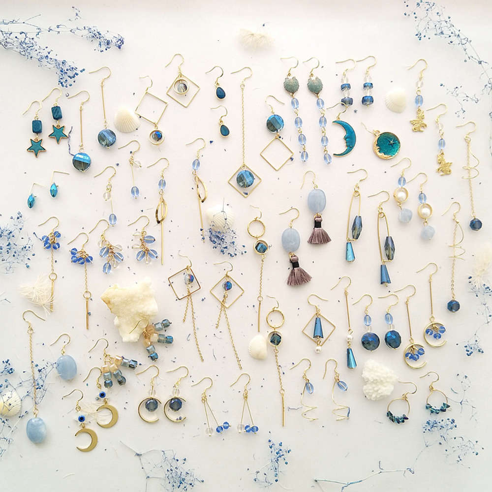 earrings Bright eyes 925 silver needle plated 14K real gold design super fairy HANDMADE BLUE glass crystal temperament beautiful earrings, Golden
earrings Bright eyes 925 silver needle plated 14K real gold design super fairy HANDMADE BLUE glass crystal temperament beautiful earrings, Golden