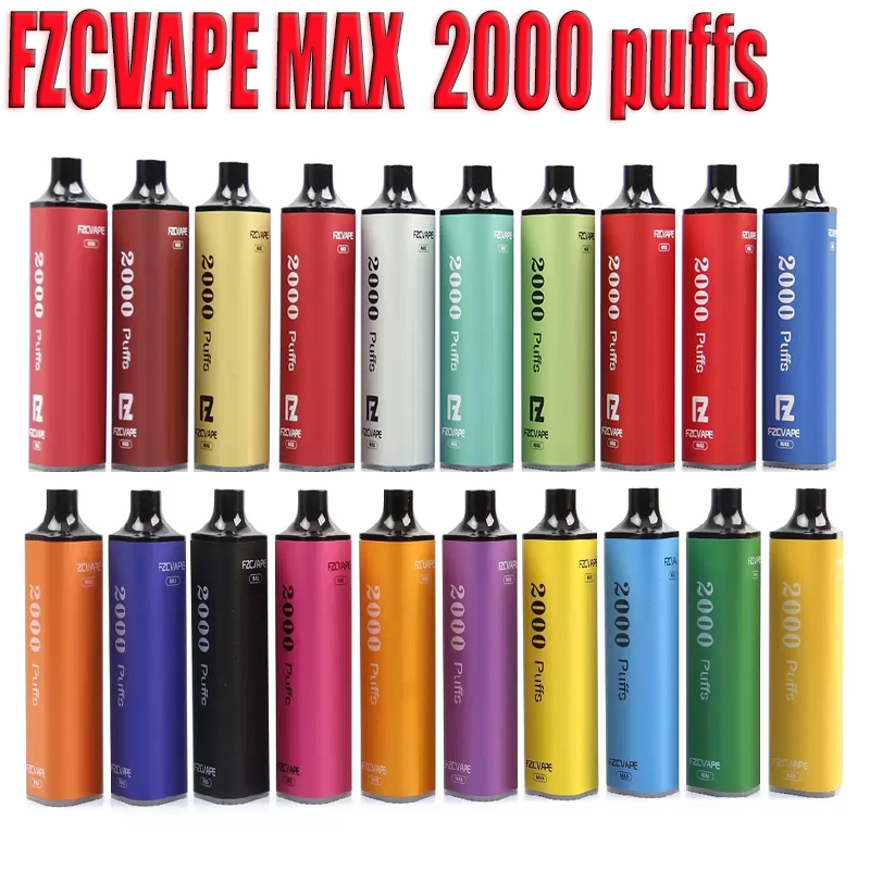 FZCVAPE MAX 2000Puffs Disposable Vape Pen E Cigarette Device 1000mAh Battery 5ml Prefilled Cartridge Pod Factory wholesale
FZCVAPE MAX 2000Puffs Disposable Vape Pen E Cigarette Device 1000mAh Battery 5ml Prefilled Cartridge Pod Factory wholesale