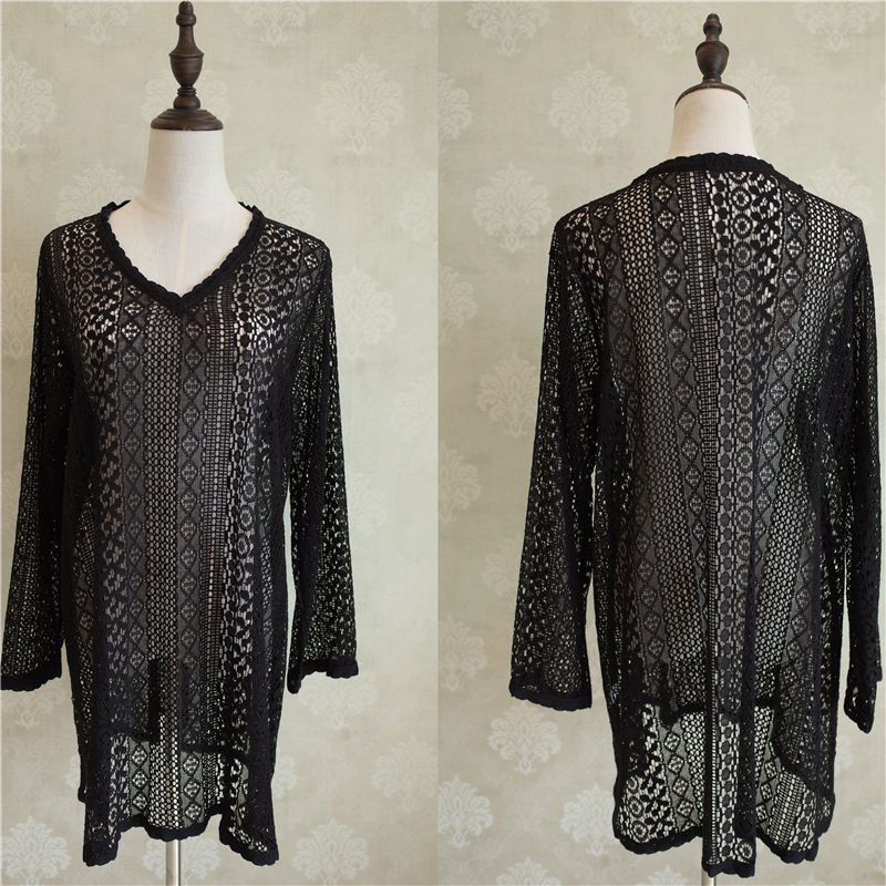 Lace Beach Cover up Robe de Plage Swimsuit Saida Praia longa Women Bathing suit cover Tunics for #Q721 210420