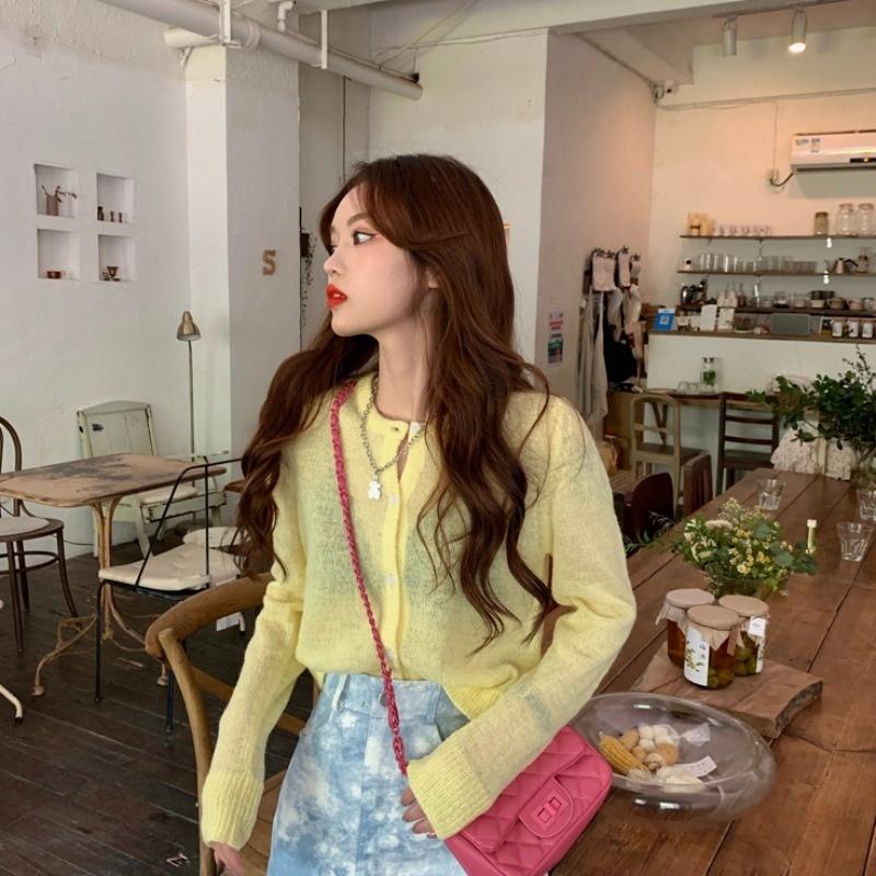 Women's Knits & Tees Knitwear Early Autumn Thin Type Sweater Cardigan Coat Korean Sweet French Girl Loose All-Matching Long Sleeve Top, Purple
Women's Knits & Tees Knitwear Early Autumn Thin Type Sweater Cardigan Coat Korean Sweet French Girl Loose All-Matching Long Sleeve Top, Purple