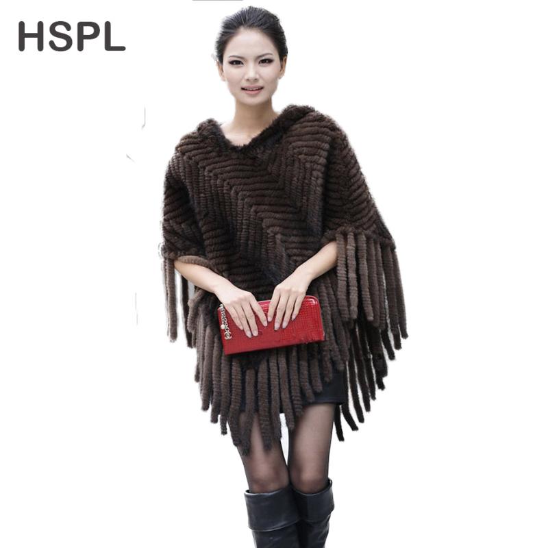 Women's Fur & Faux HSPL Poncho 2014 Mink Knitted Cape With Hooded And Tassel, Black
Women's Fur & Faux HSPL Poncho 2014 Mink Knitted Cape With Hooded And Tassel, Black