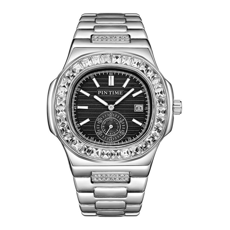 Wristwatches 2021 PINTIME Luxury Fashion Mens Watch Leather Band Quartz Business Simple And Stylish Rhinestone Wristwatch Men's, Gold
Wristwatches 2021 PINTIME Luxury Fashion Mens Watch Leather Band Quartz Business Simple And Stylish Rhinestone Wristwatch Men's, Gold