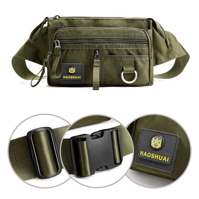 Anti-theft Money Pocket Phone Chest Bag Waterproof Zipper Nylon Men Waist Belt Bags Shoulder Pack Women Bum Bag Fanny Packs Male 210708