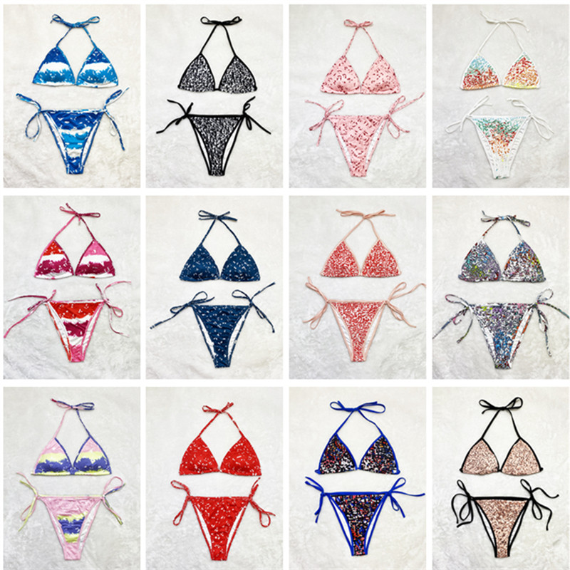Classic Letter Swimwear Women Fashion Bikini Suit Lace-up Bra Vest Crop Top + Shorts Briefs 2 Piece Set Two Layer Swimsuit Trendy Beachwear Outfits 12 Color, Randomly mixed colors
Classic Letter Swimwear Women Fashion Bikini Suit Lace-up Bra Vest Crop Top + Shorts Briefs 2 Piece Set Two Layer Swimsuit Trendy Beachwear Outfits 12 Color, Randomly mixed colors