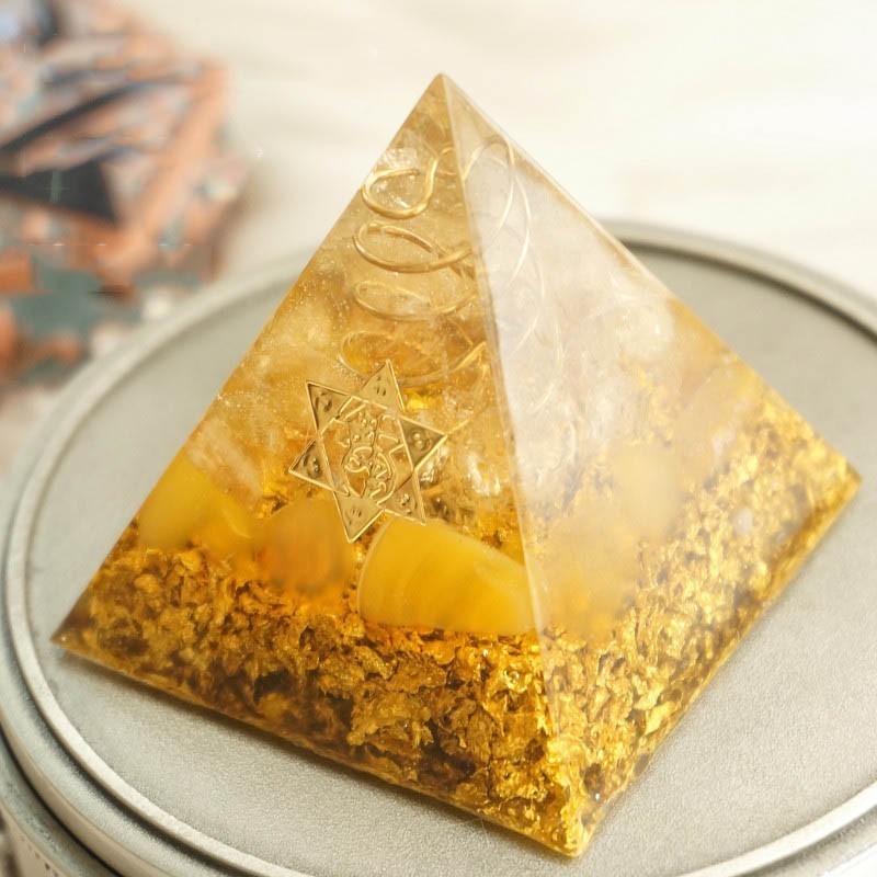 Orgonite Pyramid 5cm symbolizes the lucky citrine pyramid energy converter to gather wealth and prosperity resin decor
Orgonite Pyramid 5cm symbolizes the lucky citrine pyramid energy converter to gather wealth and prosperity resin decor