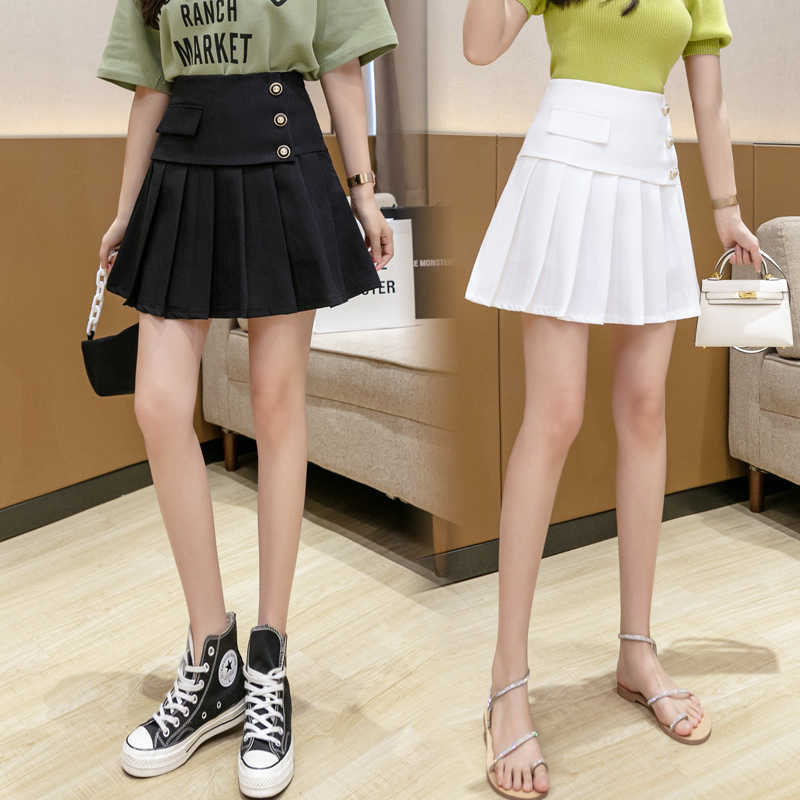 Korean Fashion Skirts High-waisted Woman Summer Patchwork Above Knee Mini Sexy Women Clothing White for Female 210604