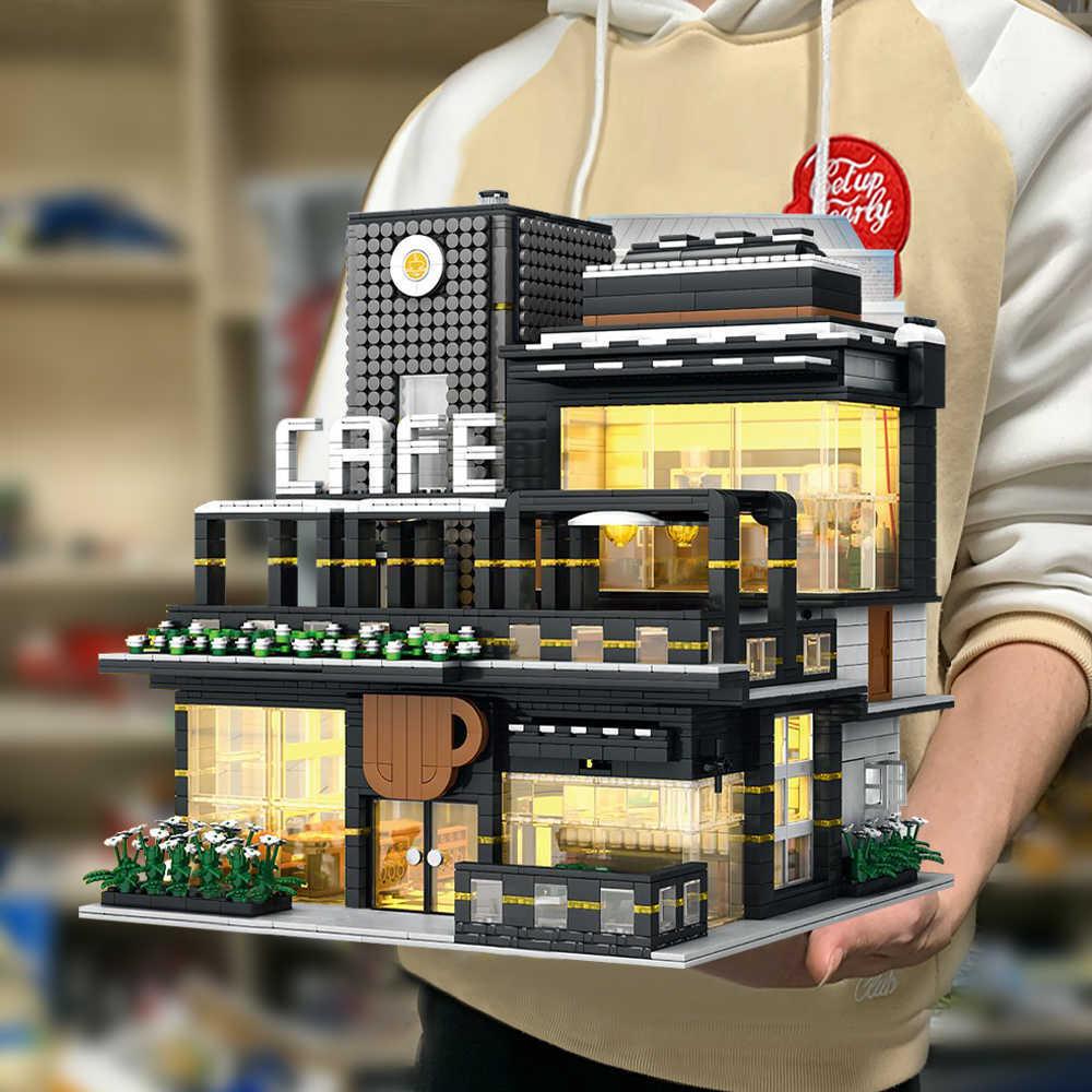 

Creator Expert Street View 4314Pcs Corner Cafe Bricktoria Modular MOC Bricks Model Building Blocks Toy Grand Emporium Q0624