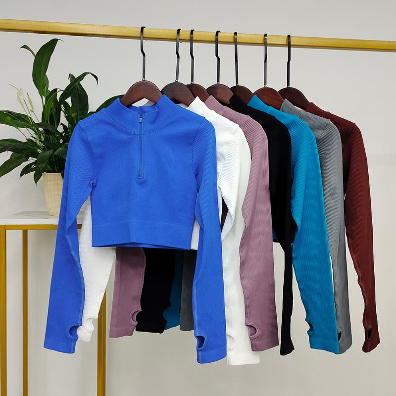 Yoga Outfit Long Sleeve Shirts Women Fitness Gym Crop Top Zipper Tight Fitting Breathable Stand Up Collar Sports Tops Athletic Shirt
Yoga Outfit Long Sleeve Shirts Women Fitness Gym Crop Top Zipper Tight Fitting Breathable Stand Up Collar Sports Tops Athletic Shirt