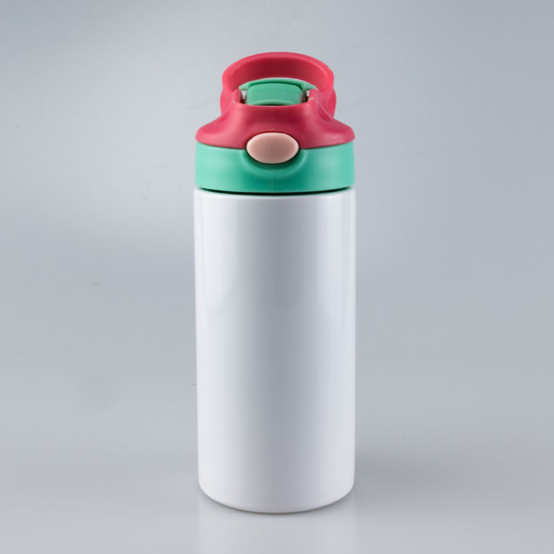 12oz Sublimation Straight Kids Tumbler Sippy cup Children Water Bottle Blank white Stainless Steel insulated student drinking cup 6 colors - view 7