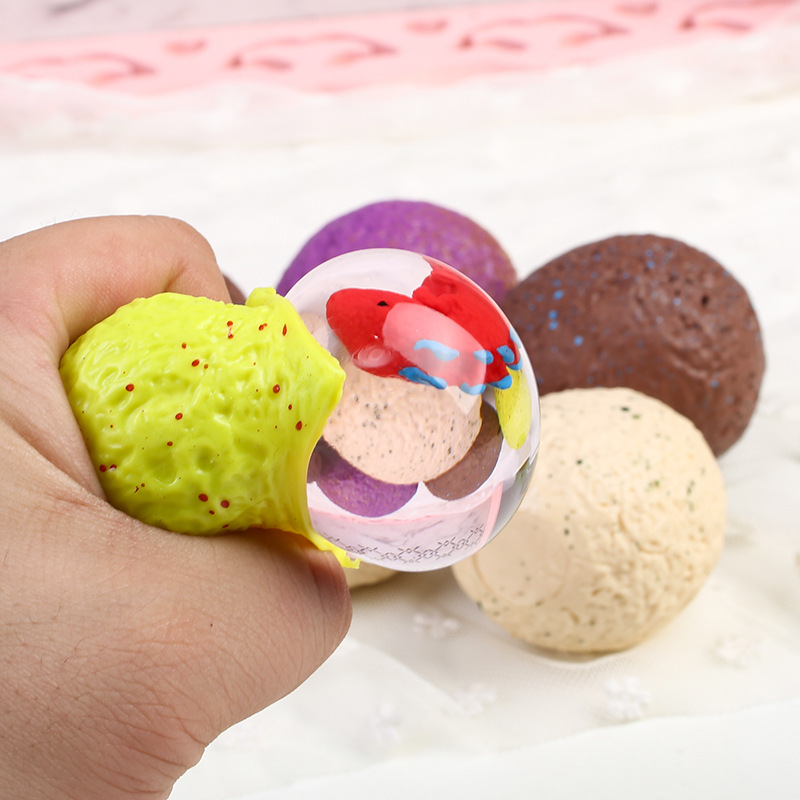 Squishy Dinosaur Egg Fidget Toy Dinosaurs Eggs Squish Ball Anti Stress Venting Balls Funny Squeeze Toys Stress Relief Decompression Toys Anxiety Relie
