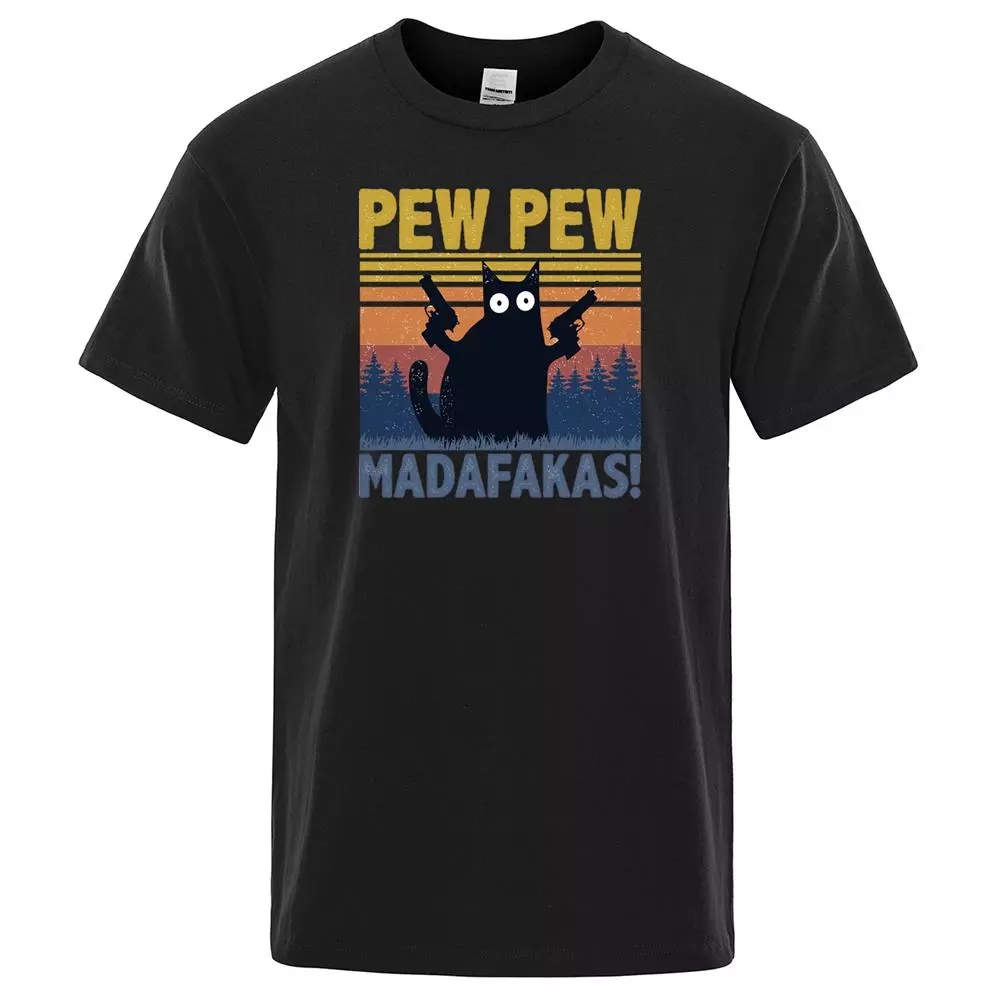 Pew Madafakas Men's T shirt Cute Black Cats Printing Shirts Mens Fashion Brand Oversize T-Shirt For Men Casual Tops Short Sleeve, White
Pew Madafakas Men's T shirt Cute Black Cats Printing Shirts Mens Fashion Brand Oversize T-Shirt For Men Casual Tops Short Sleeve, White