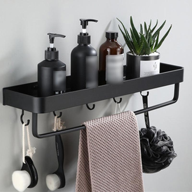 Hooks & Rails Black Bathroom Shelf Aluminum Alloy Shower Storage Rack Holder With 4 Pcs Towel Rod Shampoo Tray Stand Bothroom Parts
Hooks & Rails Black Bathroom Shelf Aluminum Alloy Shower Storage Rack Holder With 4 Pcs Towel Rod Shampoo Tray Stand Bothroom Parts