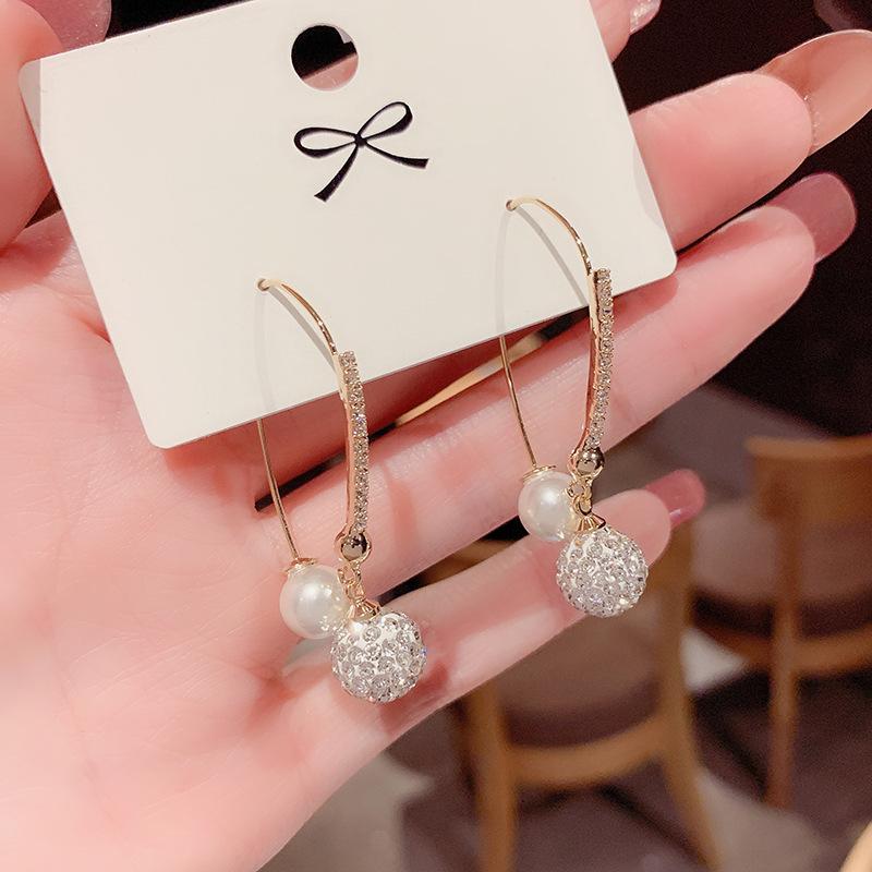 Stud Luxury 14K Real Pearl Temperament All-match Fashionable Rhinestone Ball Gold Earrings For Women Cubic Zircon ZC, Golden;silver
Stud Luxury 14K Real Pearl Temperament All-match Fashionable Rhinestone Ball Gold Earrings For Women Cubic Zircon ZC, Golden;silver