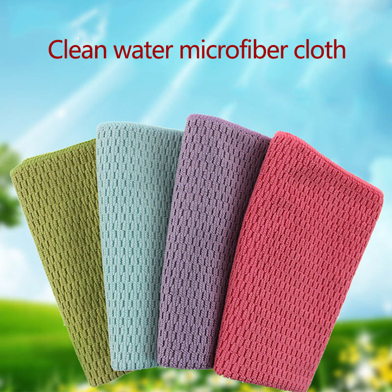 1Pcs Washing Dish Towel Microfiber for Household Cleaning Cloth Wiping Rags 4Colors Kitchen Supplies Anti-grease
