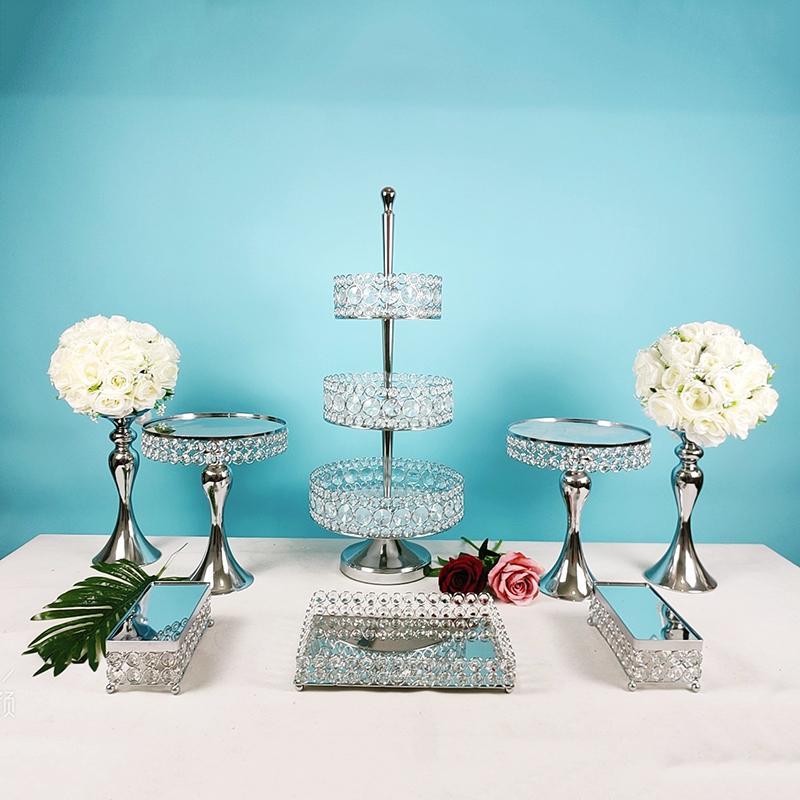 Other Bakeware 3 Piece -13pcs Cake Stand Set Silver Metal Cupcake Holder Dessert Display Plate Serving Platter
Other Bakeware 3 Piece -13pcs Cake Stand Set Silver Metal Cupcake Holder Dessert Display Plate Serving Platter