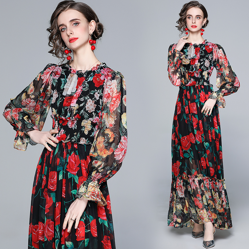 Latest Runway Printed Elegant Floral Dress 2021 Fashion Flare Sleeve Crew Neck Office Holiday Prom Pleated Ladies Designer Maxi Dresses Autumn Winter Women Clothes, 05
Latest Runway Printed Elegant Floral Dress 2021 Fashion Flare Sleeve Crew Neck Office Holiday Prom Pleated Ladies Designer Maxi Dresses Autumn Winter Women Clothes, 05