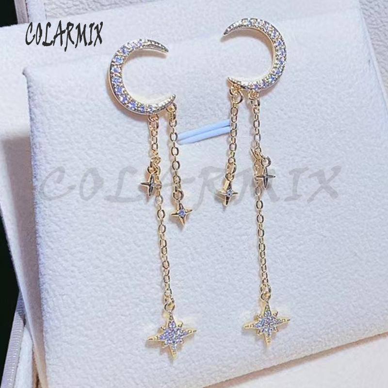 Dangle & Chandelier 3 Pairs Fashion Zircon Moon&star Long Tassel Earrings Mix Colo Gift For Lady Elegant Crystal Wholesale 50877
Dangle & Chandelier 3 Pairs Fashion Zircon Moon&star Long Tassel Earrings Mix Colo Gift For Lady Elegant Crystal Wholesale 50877