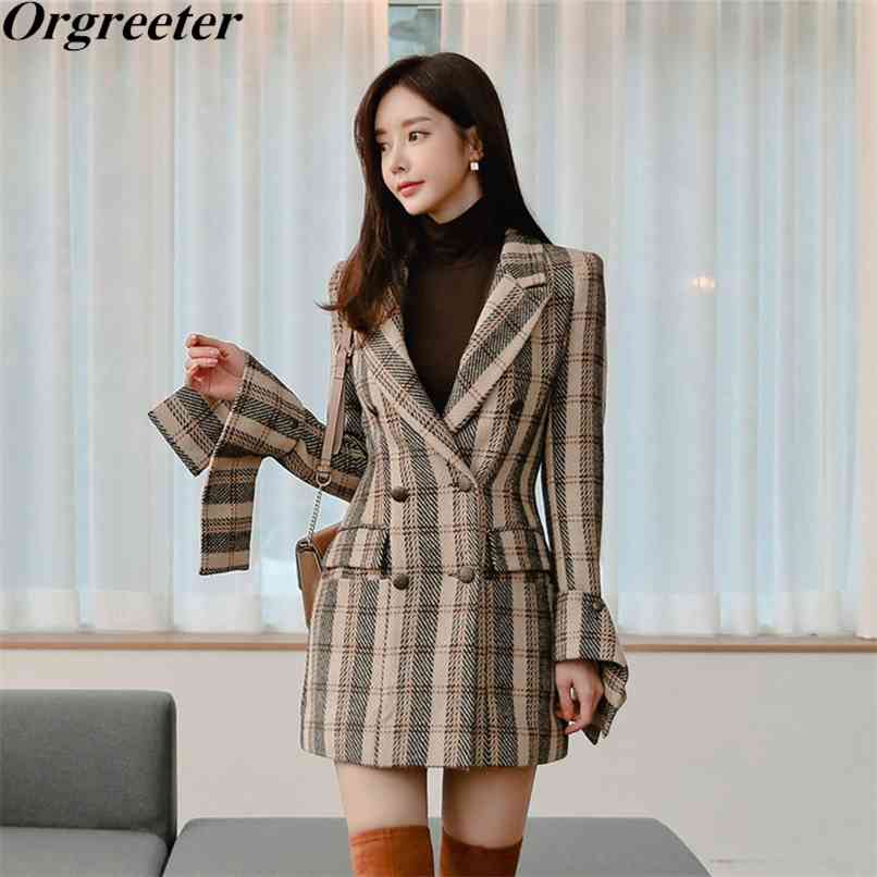 Vintage Plaid Suit Coat Elegant Ladies Temperament Notched collar Patchwork Woolen Jacket Chic Removable sleeves Slim Outwear 210602, Khaki
Vintage Plaid Suit Coat Elegant Ladies Temperament Notched collar Patchwork Woolen Jacket Chic Removable sleeves Slim Outwear 210602, Khaki