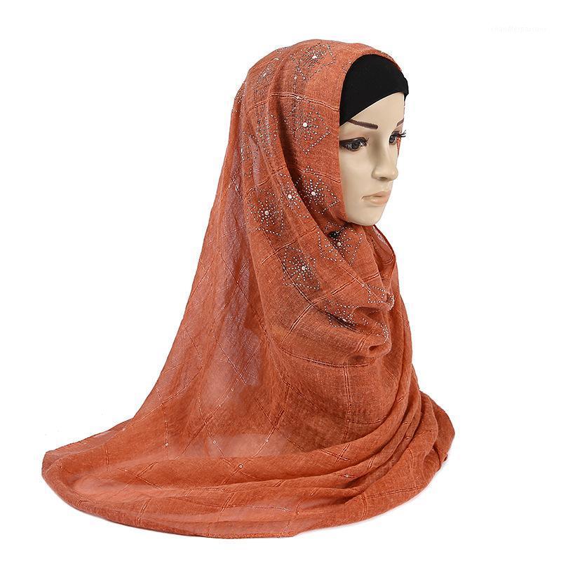 Scarves 85*180cm Womens Muslim Long Cotton Hijab Shawl Scarf Sequin Rhinestones Wrap Foulard Femme Luxury Headscarf
Scarves 85*180cm Womens Muslim Long Cotton Hijab Shawl Scarf Sequin Rhinestones Wrap Foulard Femme Luxury Headscarf
